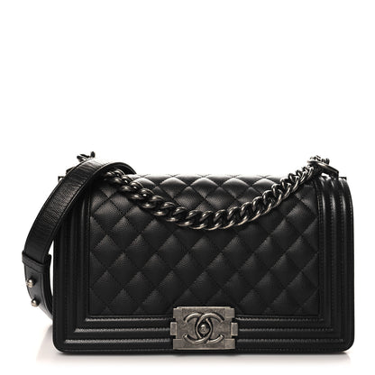 Chanel Caviar Quilted Medium Boy Flap Black 1 of 10