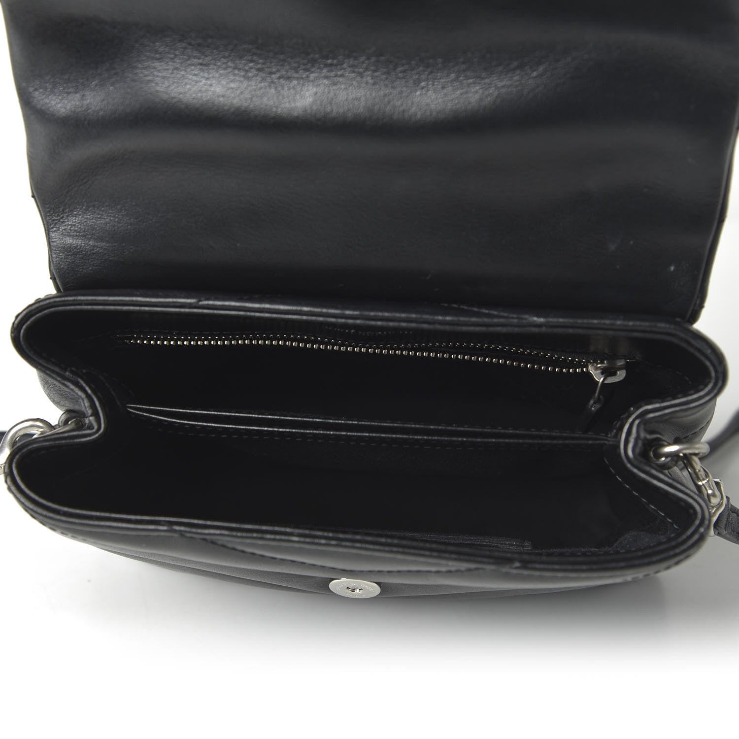 Saint Laurent Calfskin Y Quilted Monogram Toy Loulou Crossbody Bag Black 5 of 9