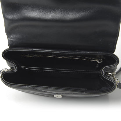 Saint Laurent Calfskin Y Quilted Monogram Toy Loulou Crossbody Bag Black 5 of 9