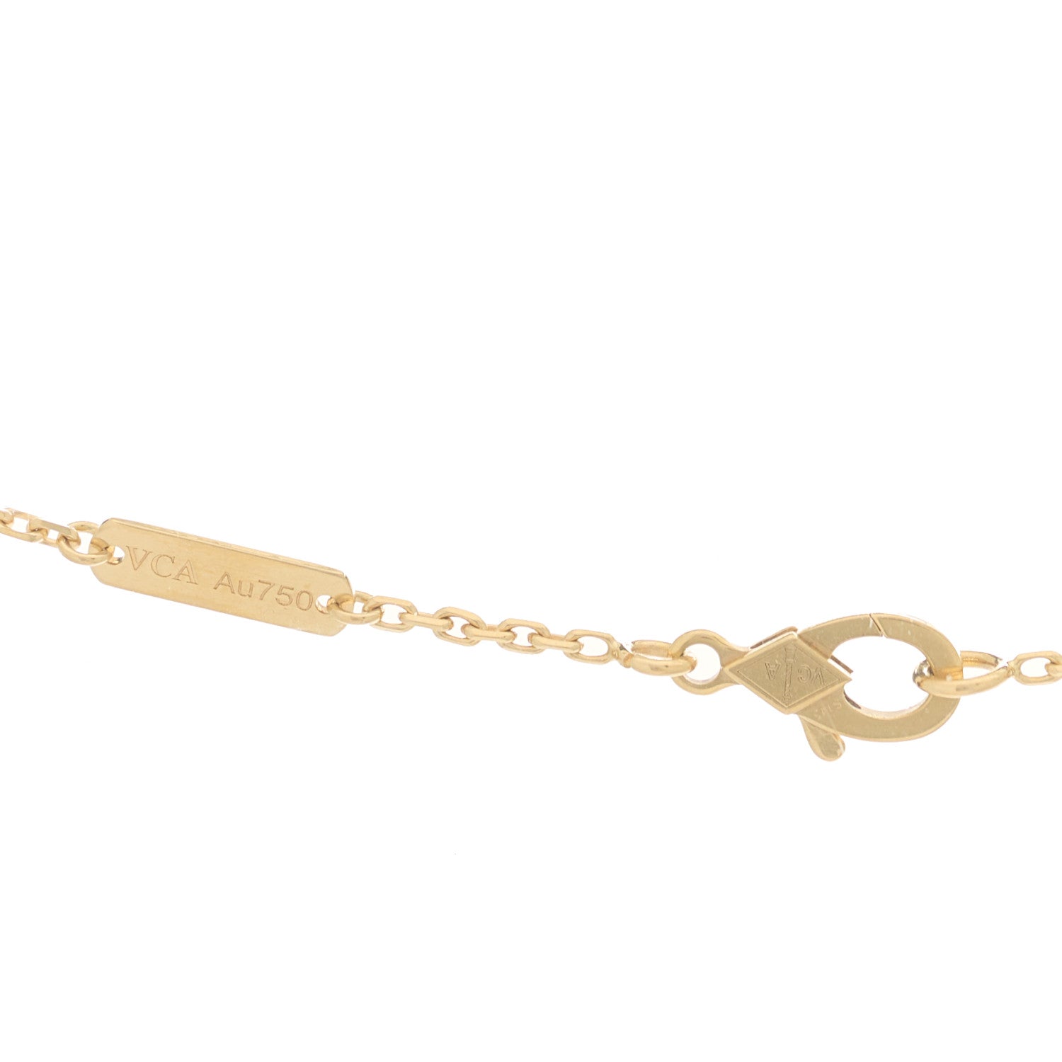 Van Cleef & Arpels 18K Yellow Gold Vintage Alhambra Pendant Necklace 3 of 5