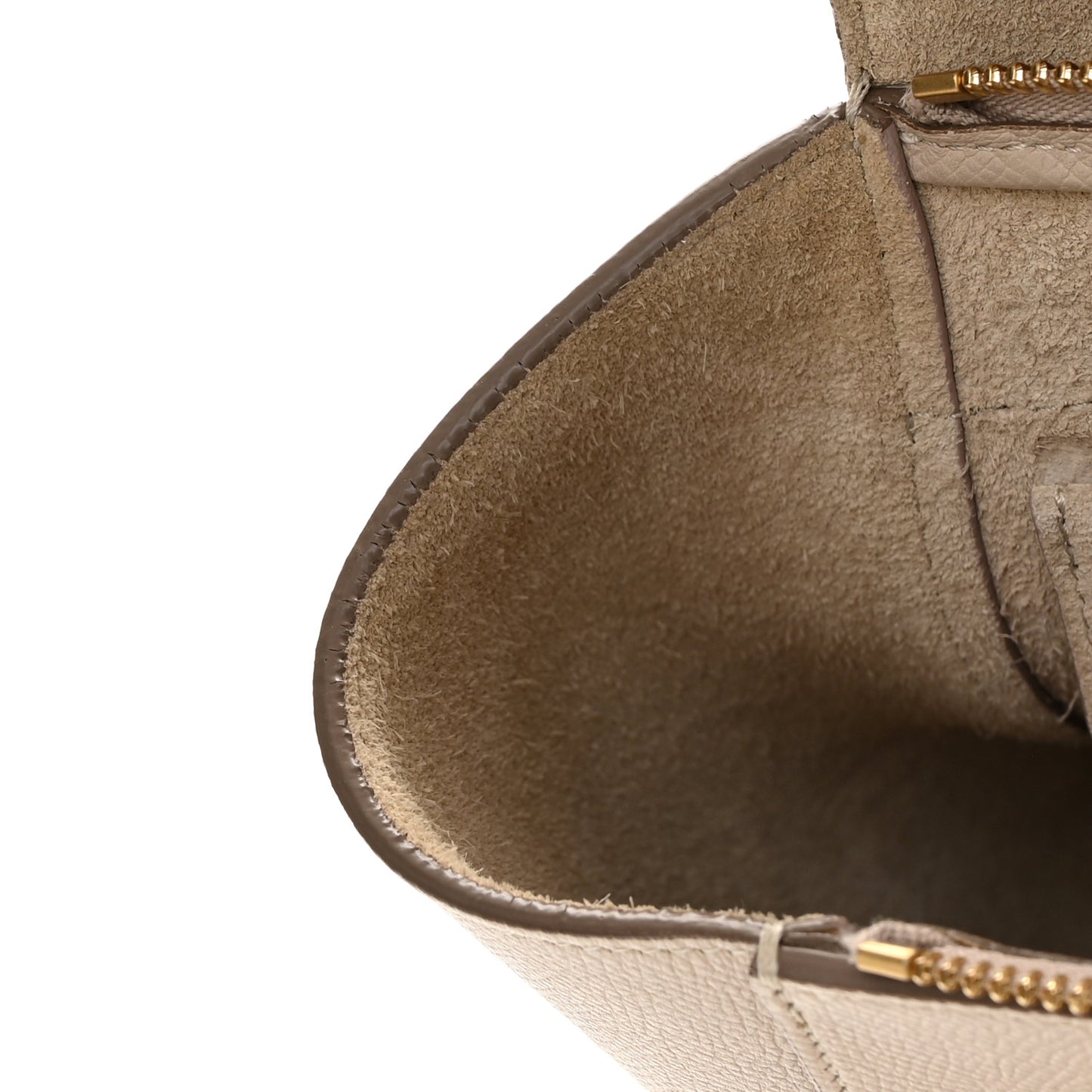 Grained Calfskin Micro Belt Bag Light Taupe