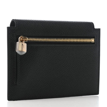 Hermes Epsom Kelly Pocket Compact Wallet Black 3 of 7
