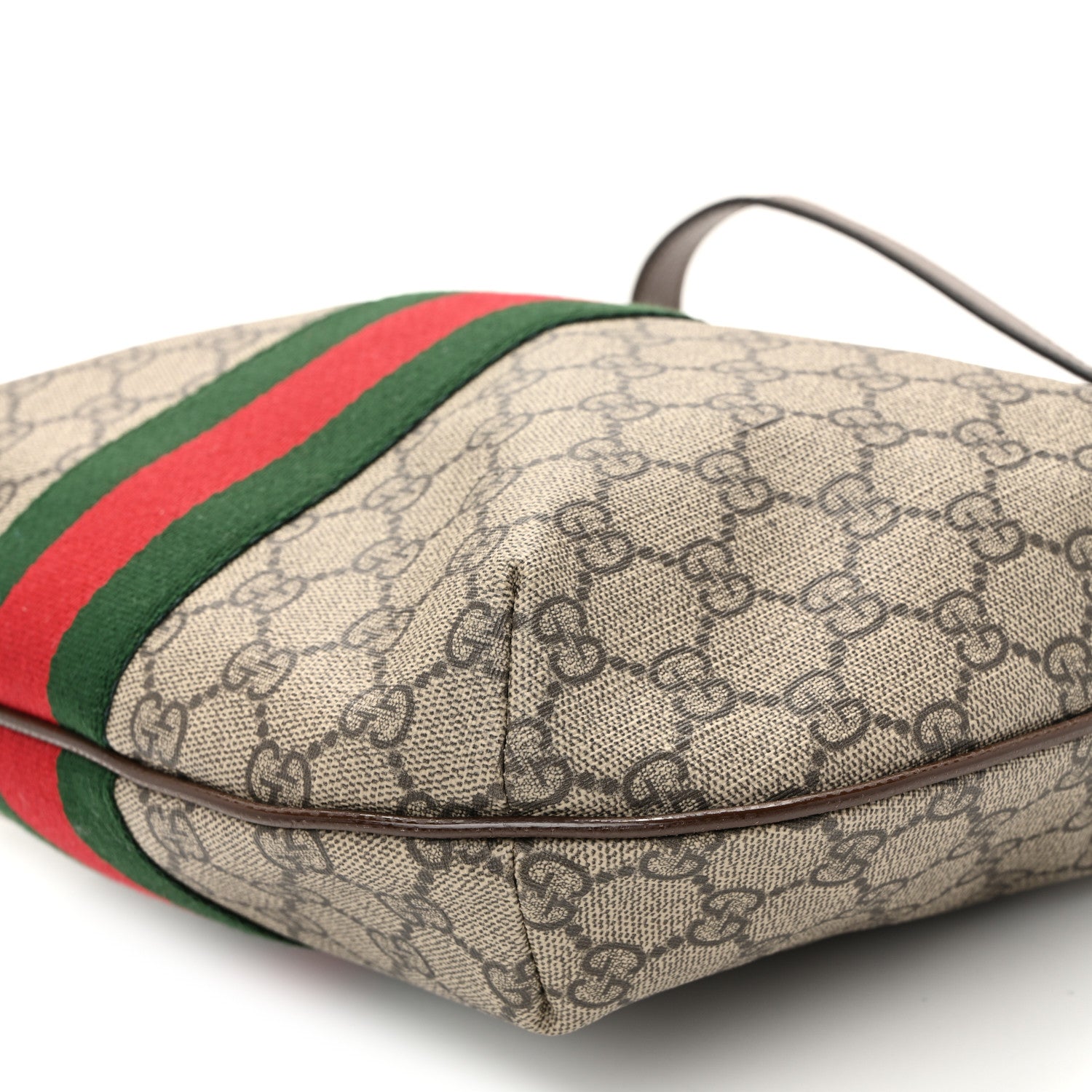 Gucci GG Supreme Monogram Web Small Ophidia Half Moon Hobo Brown 10 of 11