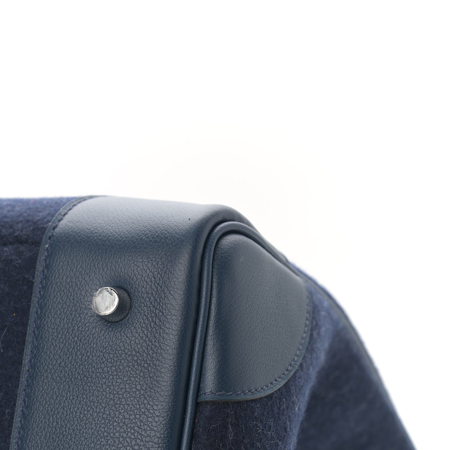 Hermes Evercolor Wool HAC Travel Birkin 50 Bleu Nuit 11 of 11