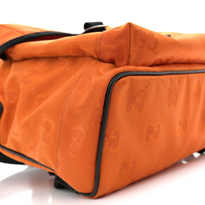 Gucci Econyl Nylon Monogram Off The Grid Backpack Carrot Orange Black 10 of 11
