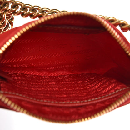 Prada Tessuto Nylon Logo Small Crossbody Bag Red 5 of 7