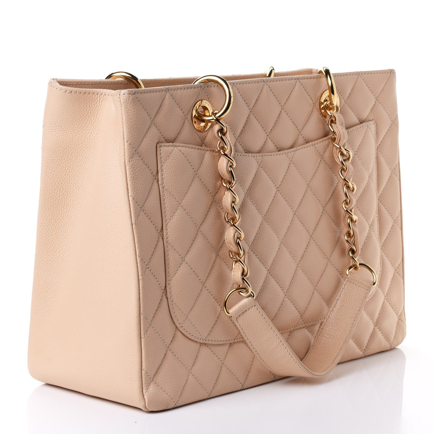 Chanel Caviar Quilted Grand Shopping Tote GST Beige Clair 2 of 4