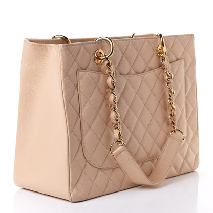Chanel Caviar Quilted Grand Shopping Tote GST Beige Clair 2 of 4
