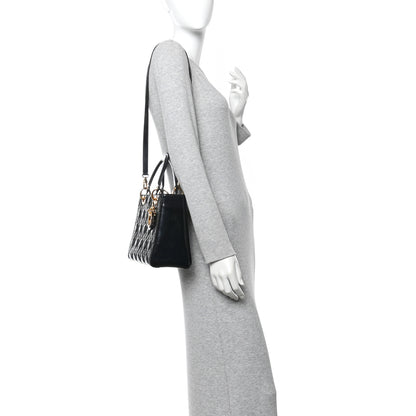 Christian Dior Patent Cannage Medium Lady Dior Black 2 of 15