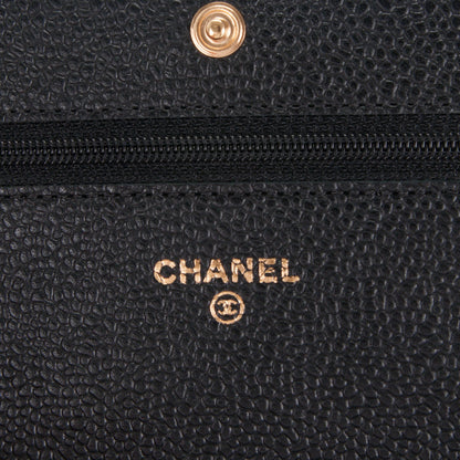 Chanel Caviar Quilted Wallet On Chain WOC Black 6 of 8