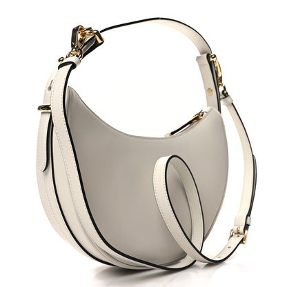 Prada Soft Calfskin Arque Shoulder Bag White 3 of 10