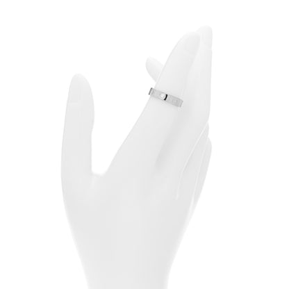 Cartier 18K White Gold Diamond 4mm LOVE Wedding Band Ring 47 4 2 of 4