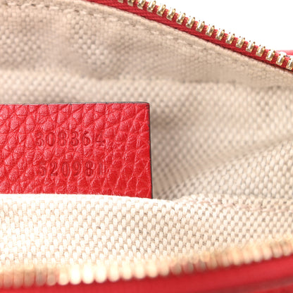 Gucci Pebbled Calfskin Small Soho Disco Bag Tabasco Red 7 of 10