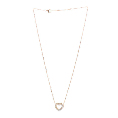 Cartier 18K Pink Yellow White Gold Diamond Trinity Heart Paved Pendant Necklace 2 of 4