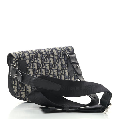 Christian Dior Oblique Saddle Messenger Pouch Beige Black 3 of 9