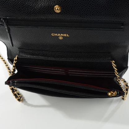 Chanel Caviar Quilted Wallet On Chain WOC Black 5 of 8