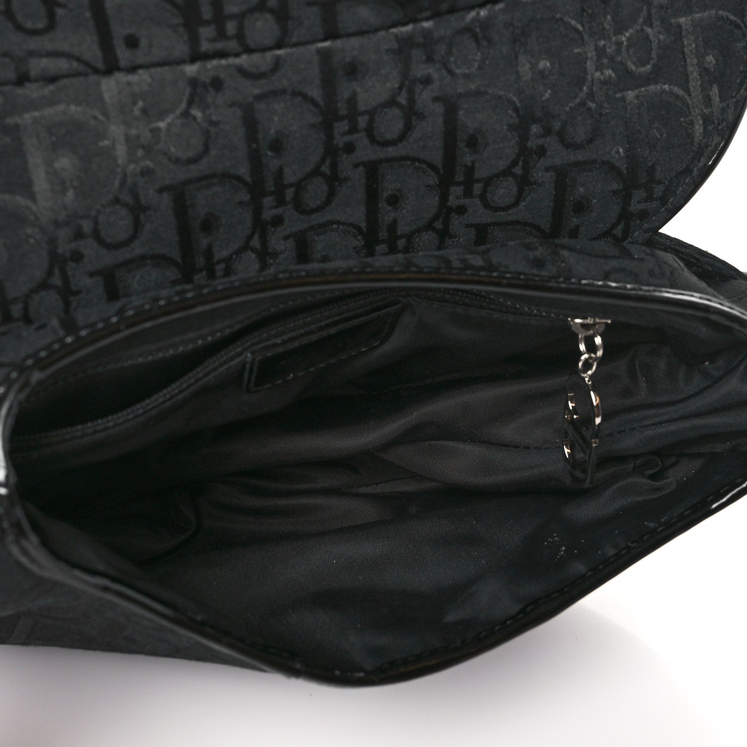 Christian Dior Monogram Saddle Bag Black 5 of 10