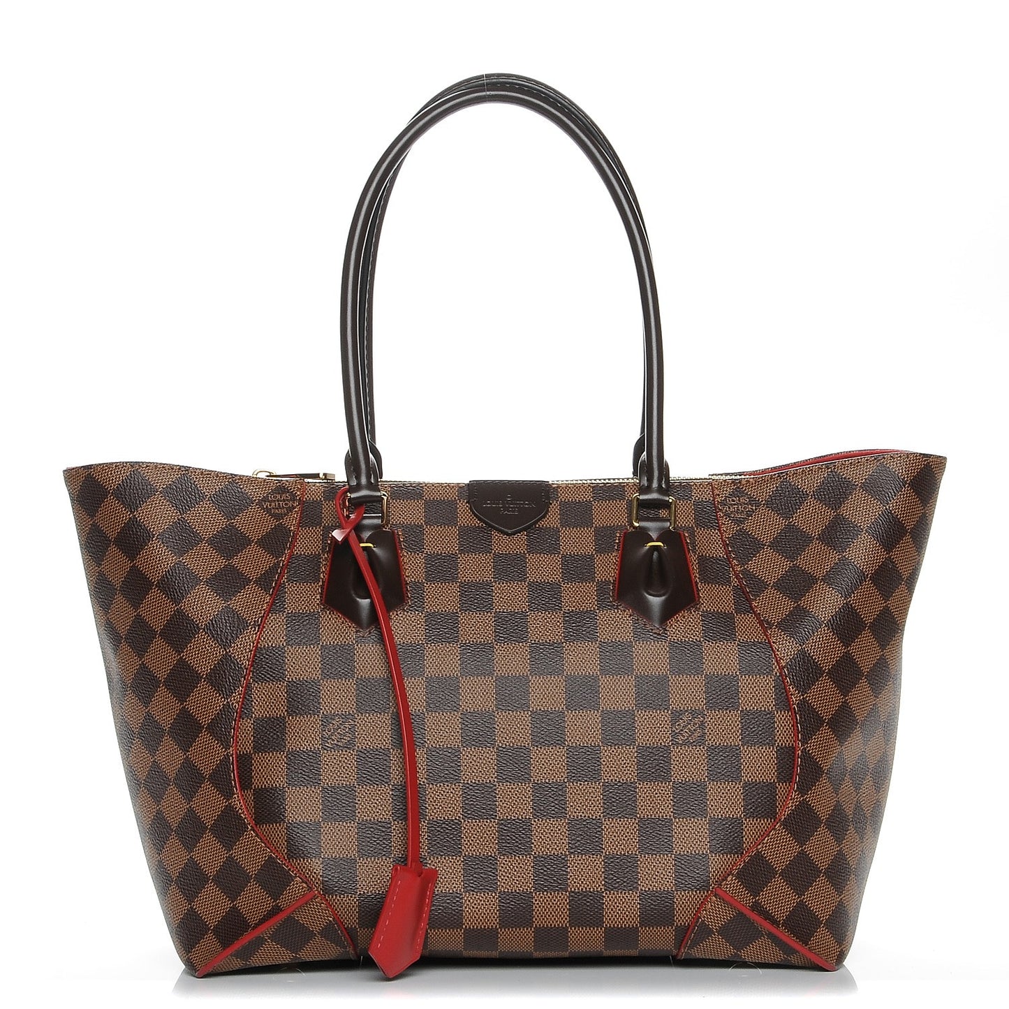 Damier Ebene Caissa Tote MM Cherry