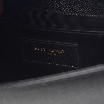 Saint Laurent Grain De Poudre Small Monogram Kate Satchel Black 6 of 7