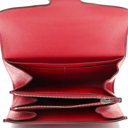 Hermes Epsom Constance Short Wallet Rouge Casaque 4 of 4