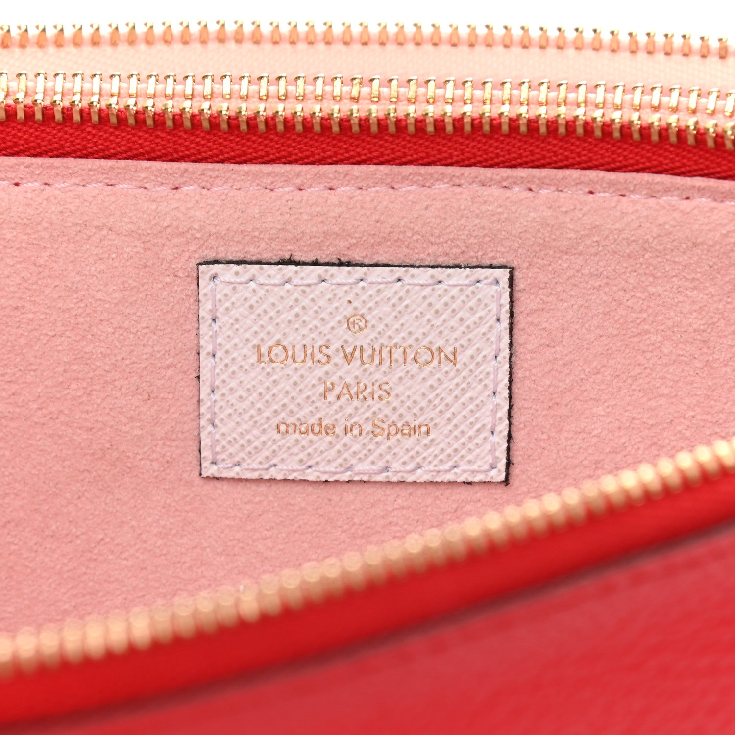 Louis Vuitton Monogram Giant Double Zip Pochette Rouge 8 of 11