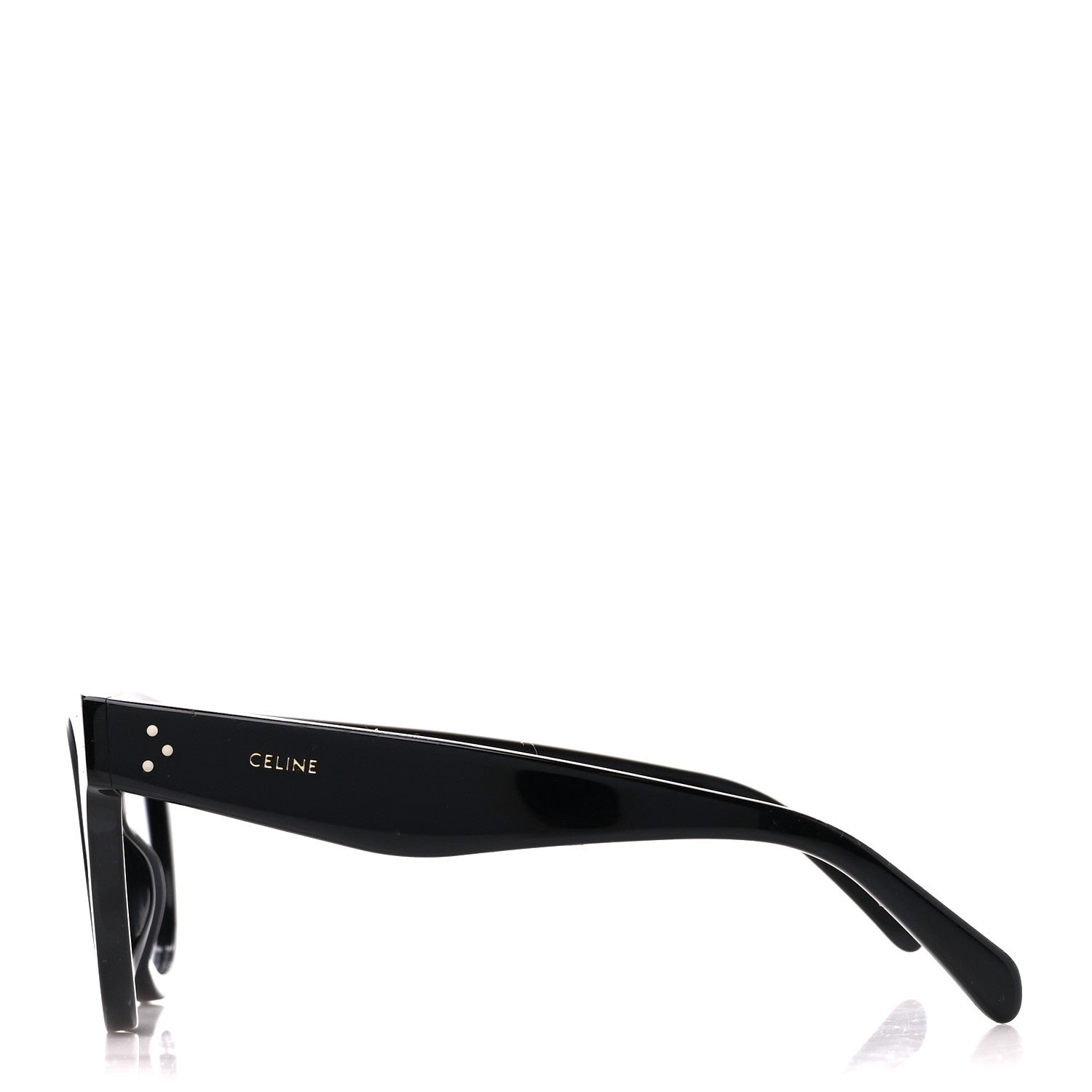 Celine Acetate Studded Mineral Round Sunglasses CL40031N Black 3 of 8