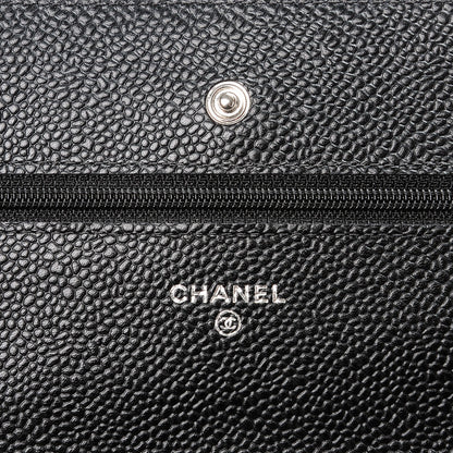 Chanel Caviar Quilted Wallet On Chain WOC Black 6 of 8