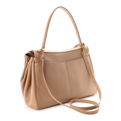Balenciaga Natural Smooth Calfskin Medium Rodeo Top Handle Handbag Latte 3 of 9
