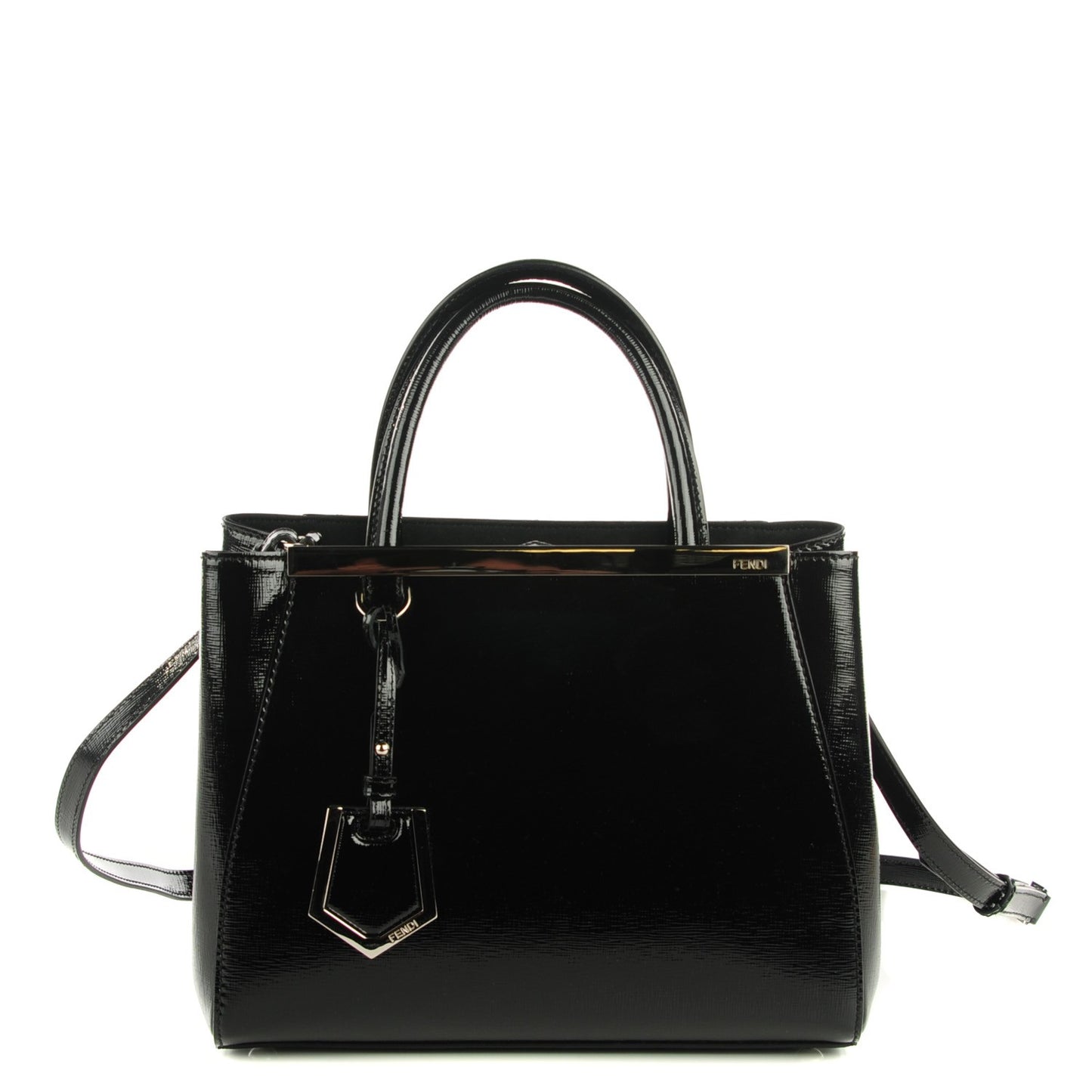 Patent Vitello Elite Petite 2Jours Tote Black