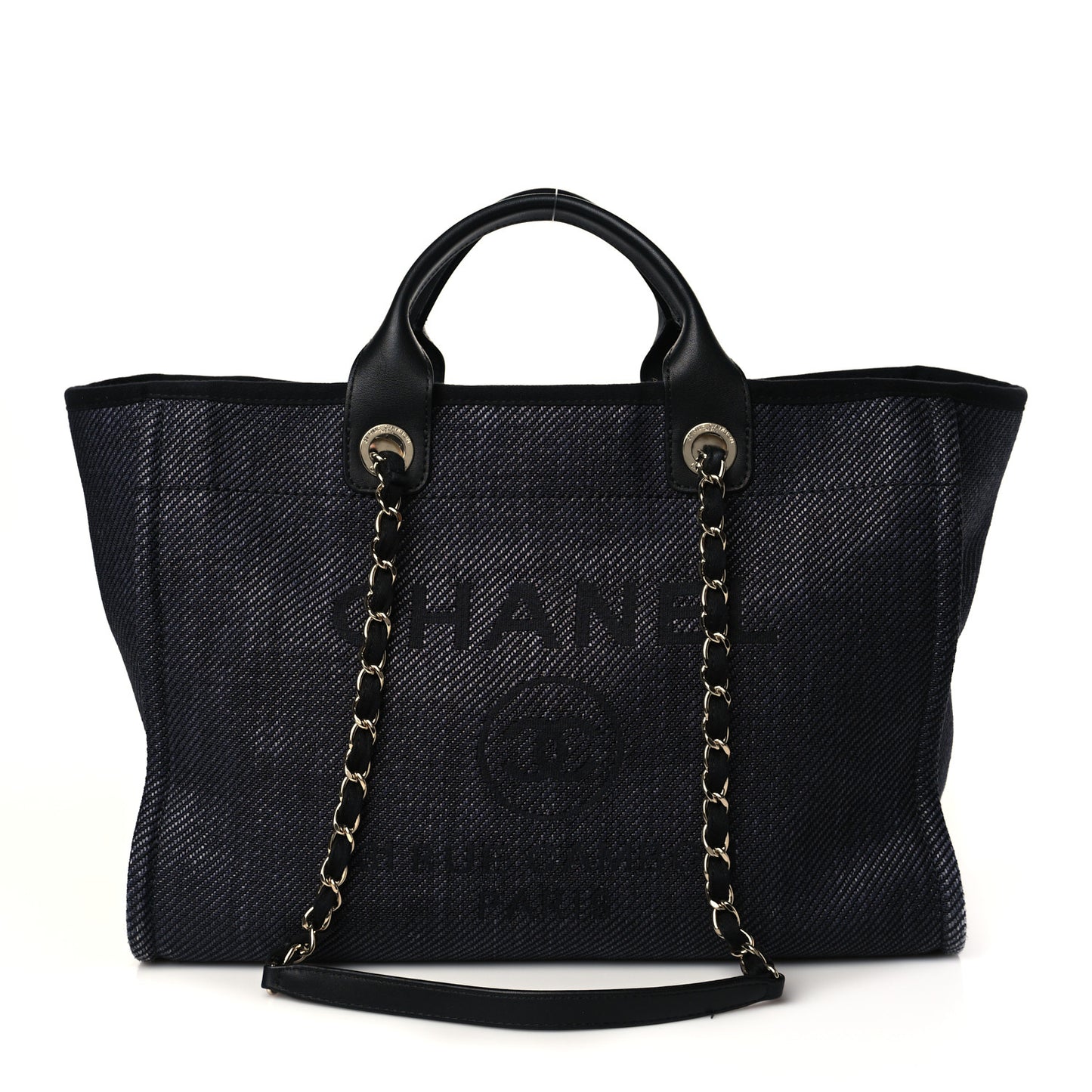 Canvas Medium Deauville Tote Black