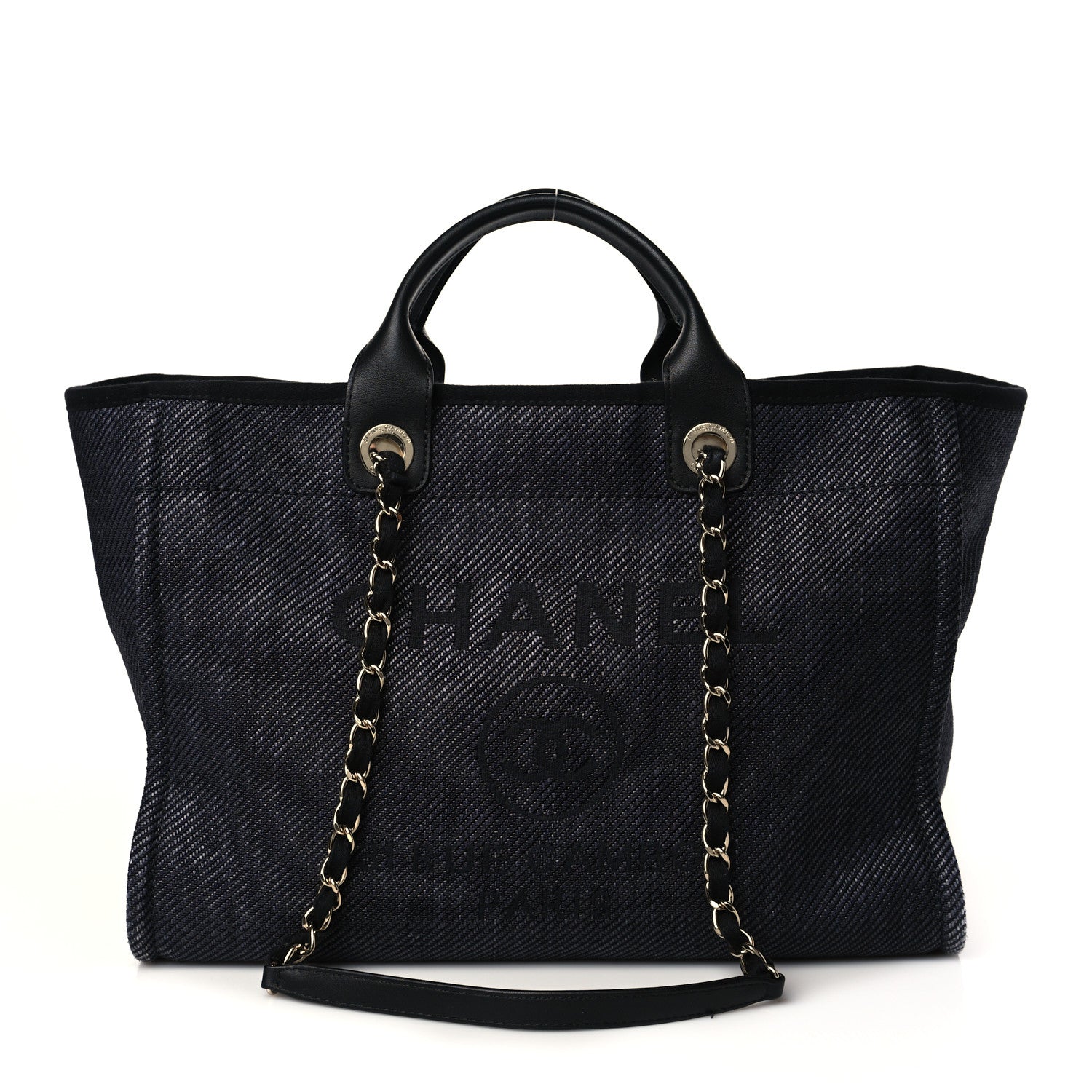 Chanel Canvas Medium Deauville Tote Black 1 of 11