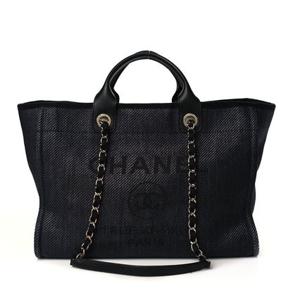 Chanel Canvas Medium Deauville Tote Black 1 of 11