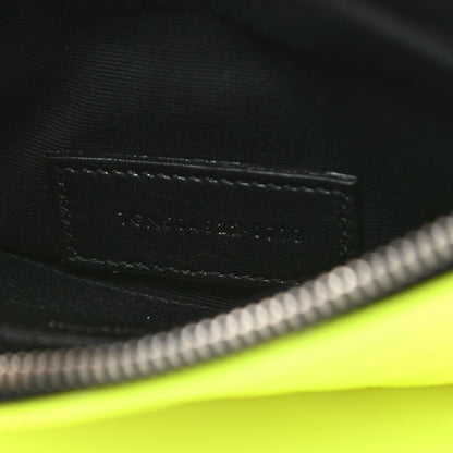Saint Laurent Patent Grain De Poudre Matelasse Chevron Monogram Bill Pouch Neon Yellow 7 of 7