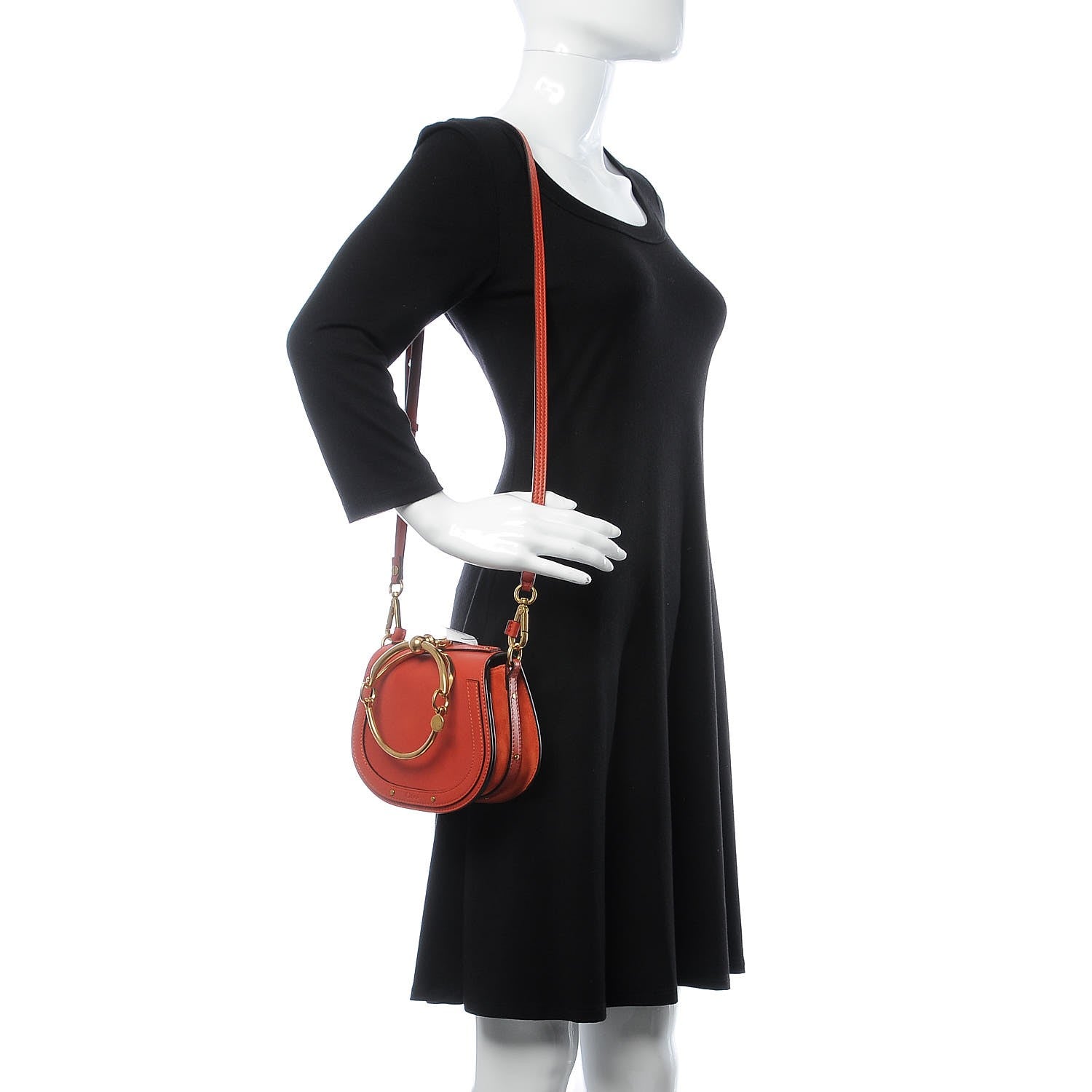 Chloe Calfskin Small Nile Bracelet Bag Earthy Red 2 of 12