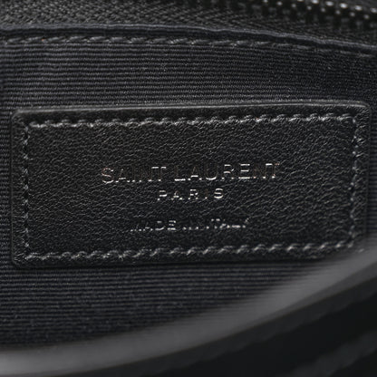 Saint Laurent Calfskin Y Quilted Monogram Monochrome Toy Loulou Crossbody Bag Black 6 of 10