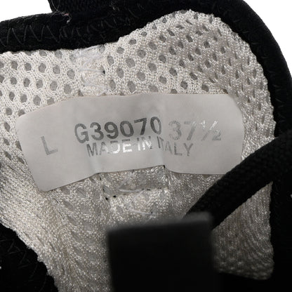 Chanel Fabric Suede CC Sneakers 37.5 White Light Grey Pink 6 of 10