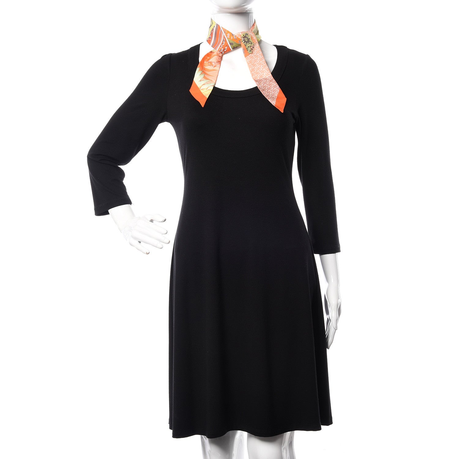 Hermes Silk Cheval Phoenix Twilly Orange Jaune Vif Vert 2 of 5