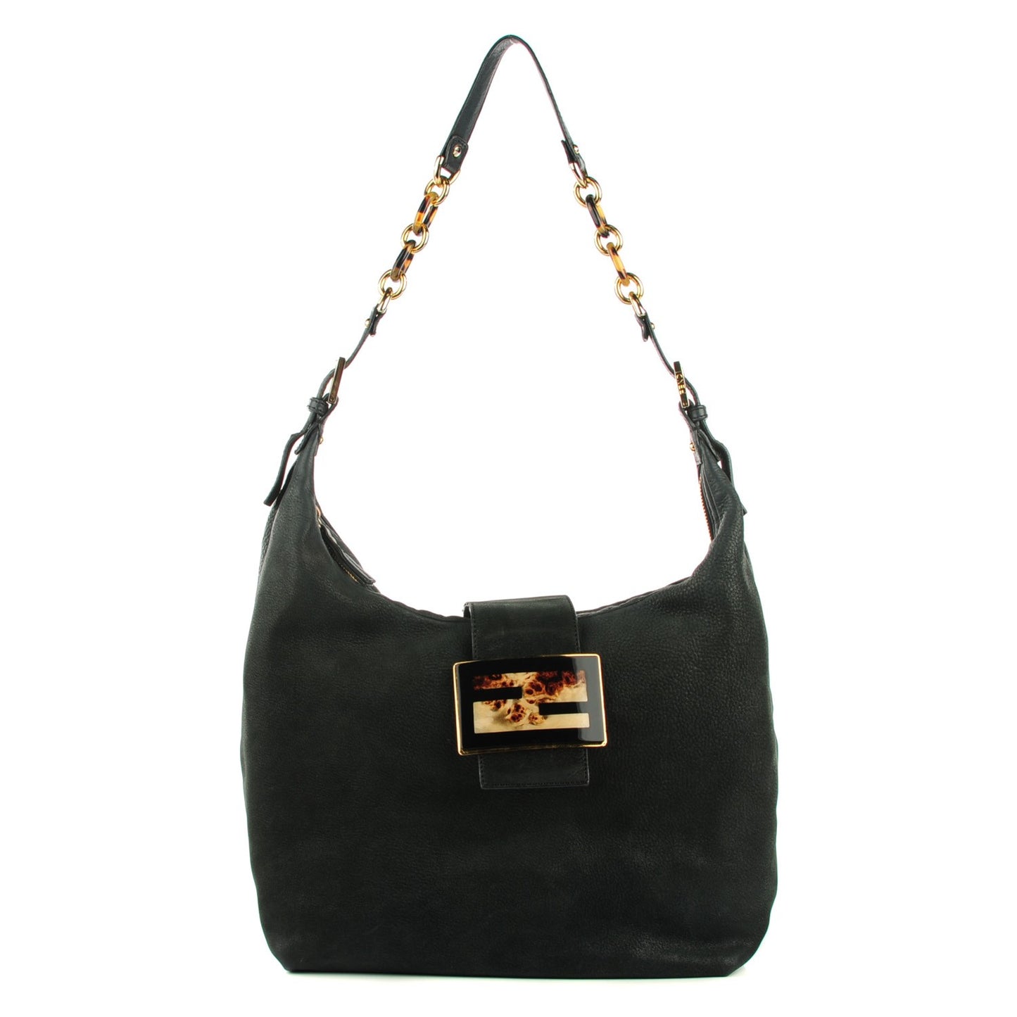 Vitello Savana Forever Hobo Black Tartaruga Natural