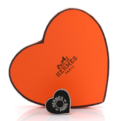 Hermes Palladium Coeur Scarf Ring Black 4 of 4