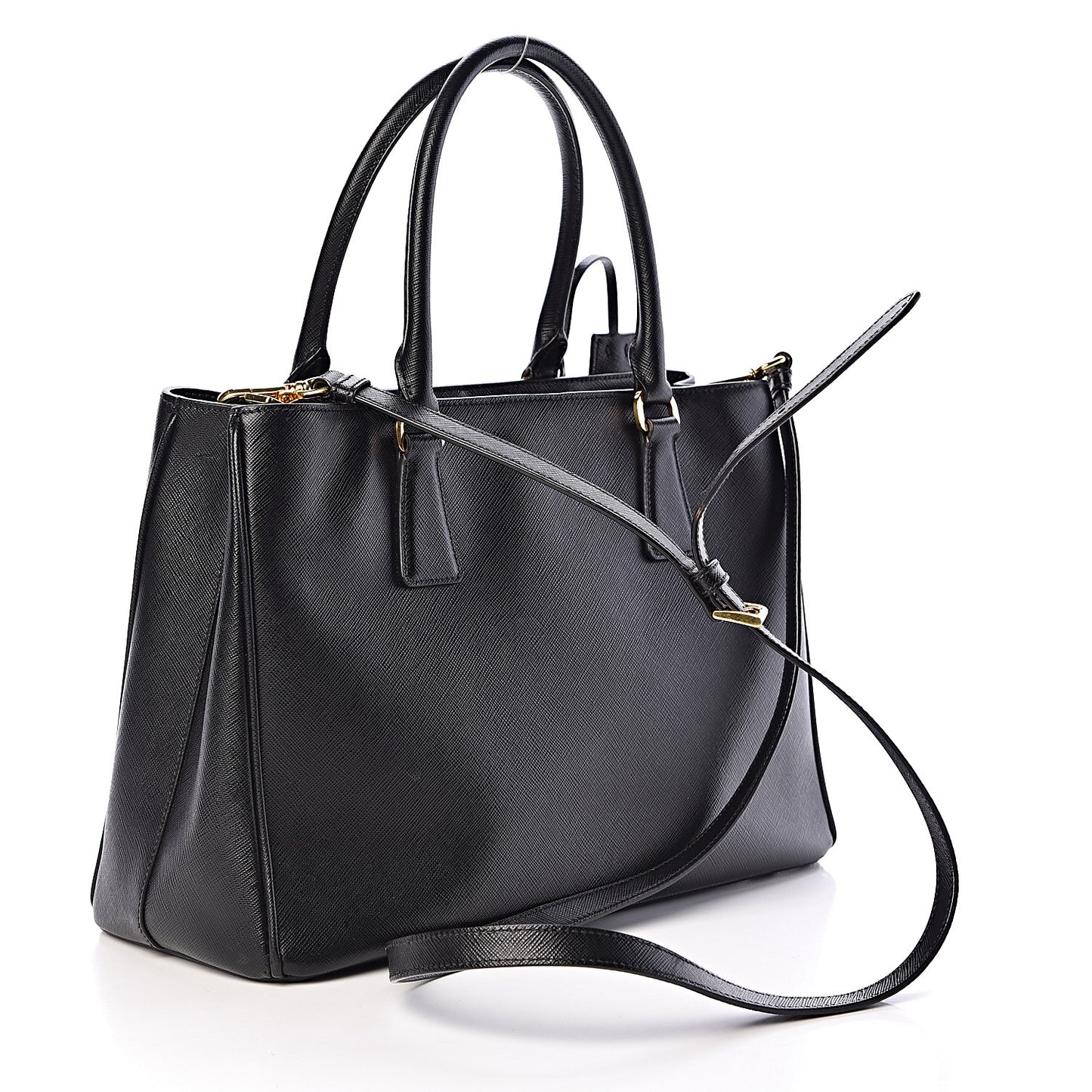 Saffiano Lux Medium Tote Black