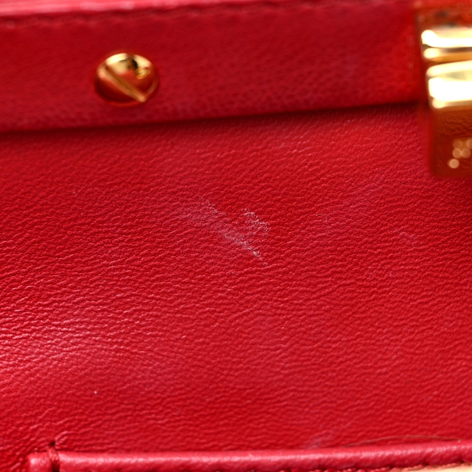 Fendi Nappa Mini Peekaboo Iconic Satchel Fragola 17 of 17