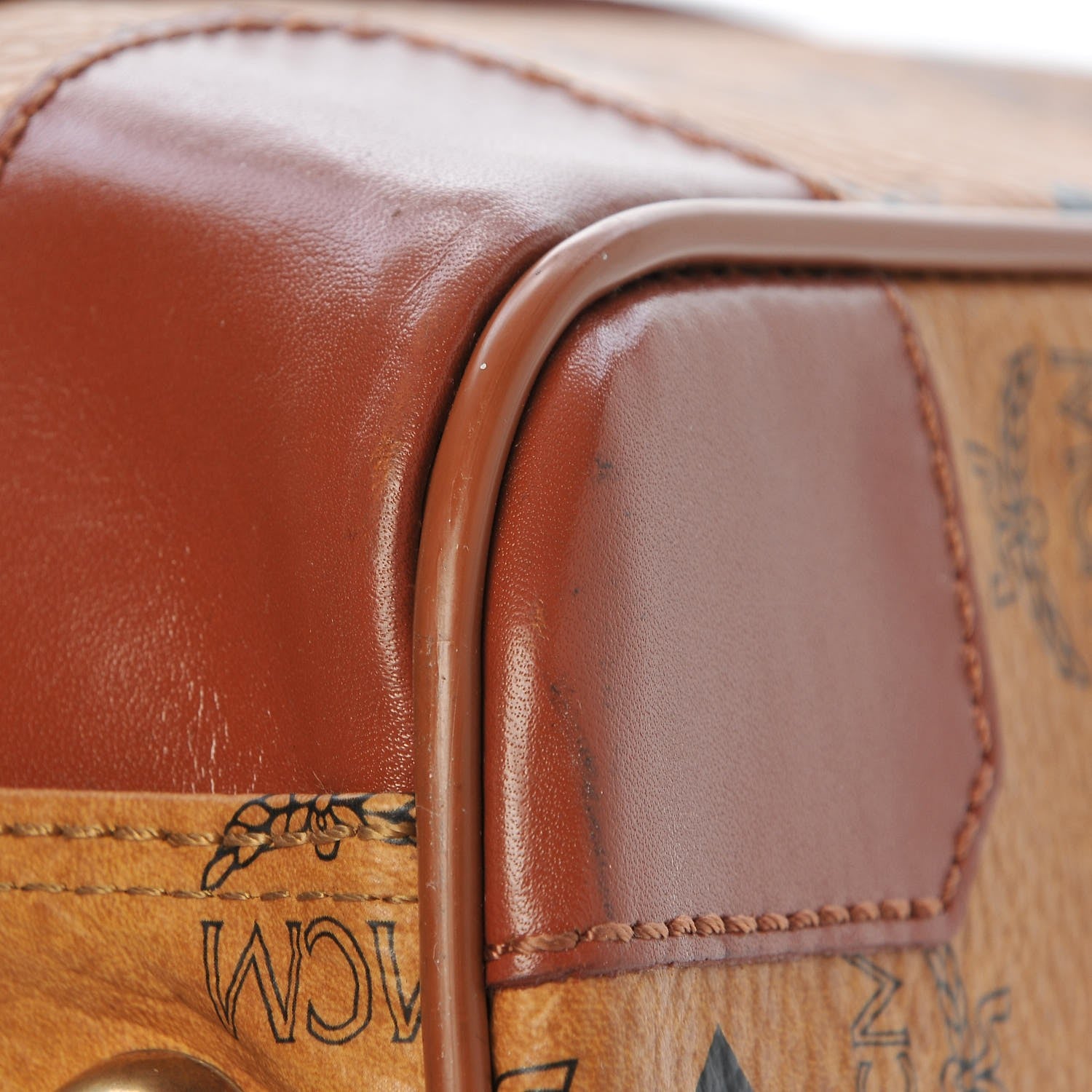 MCM Visetos Top Handle Luggage Cognac 21 of 24