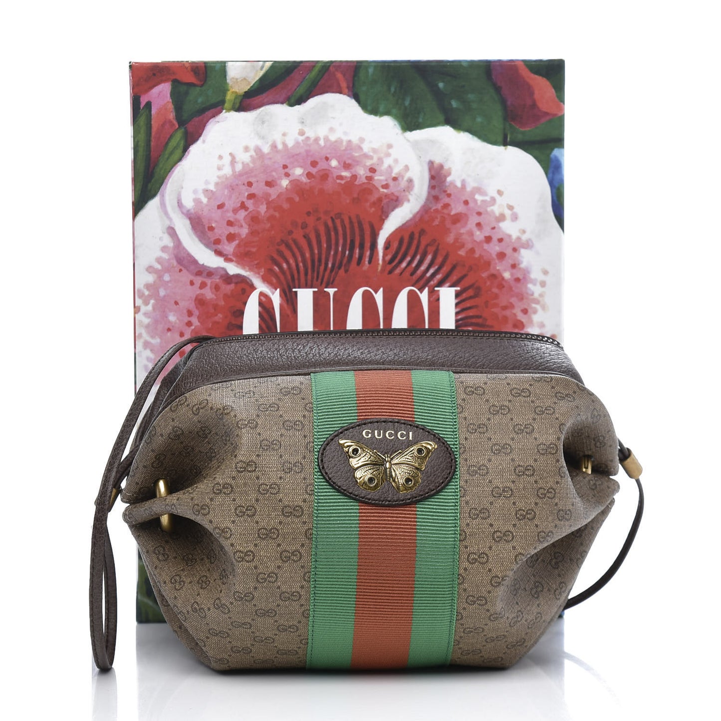 Mini Vintage GG Supreme Monogram Web Butterfly New Candy Crossbody Beige New Acero