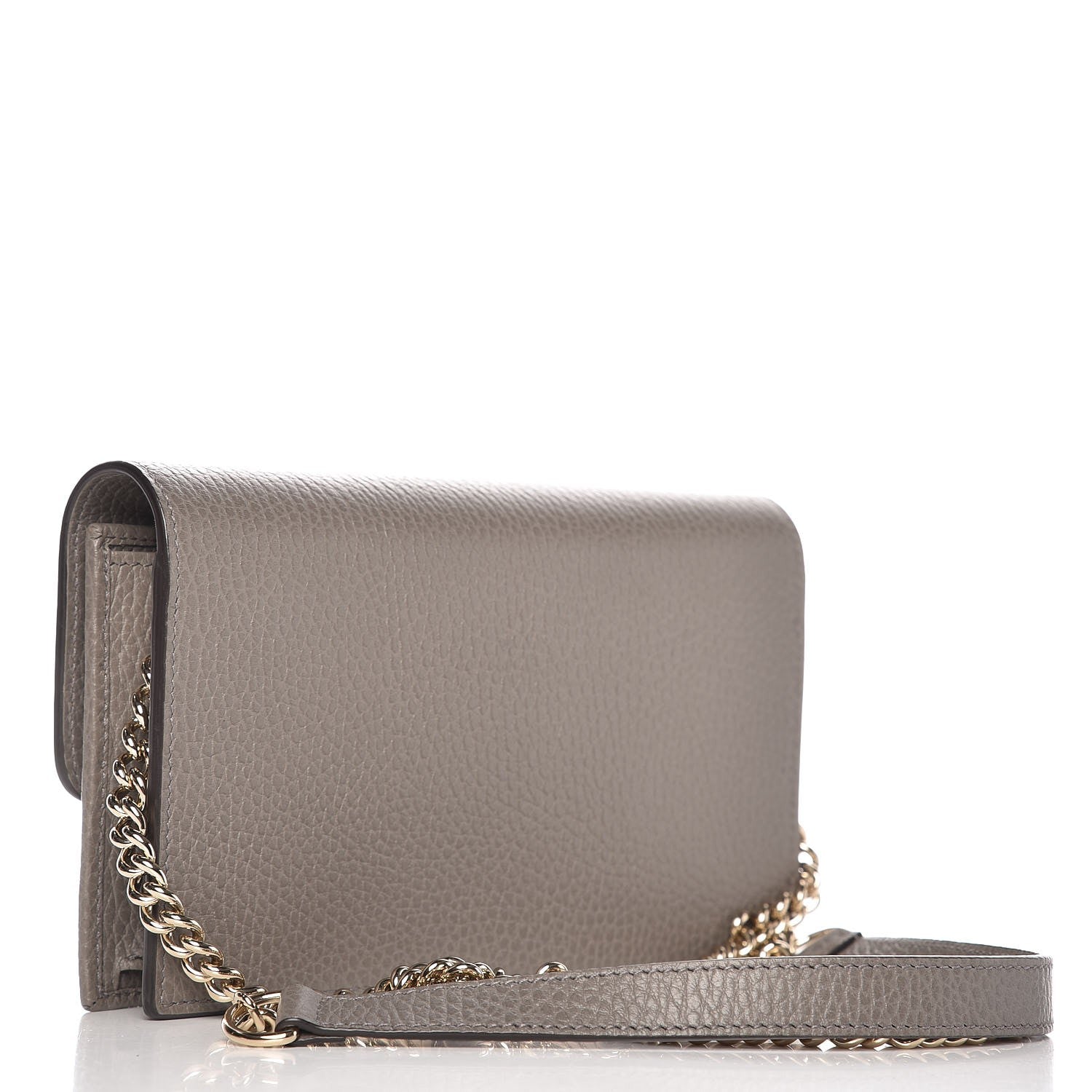 Gucci Dollar Calfskin Interlocking G Chain Wallet Loess 3 of 8