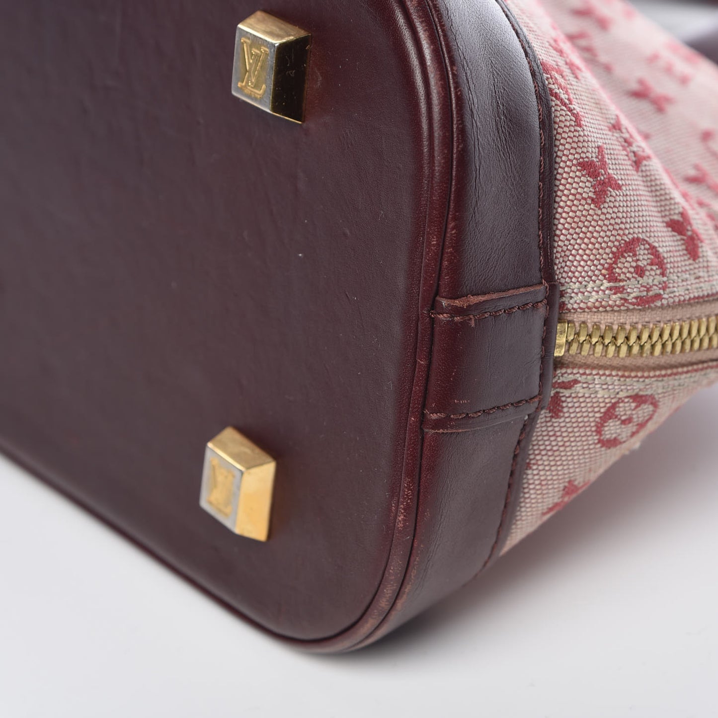 Mini Monogram Alma Long Cherry