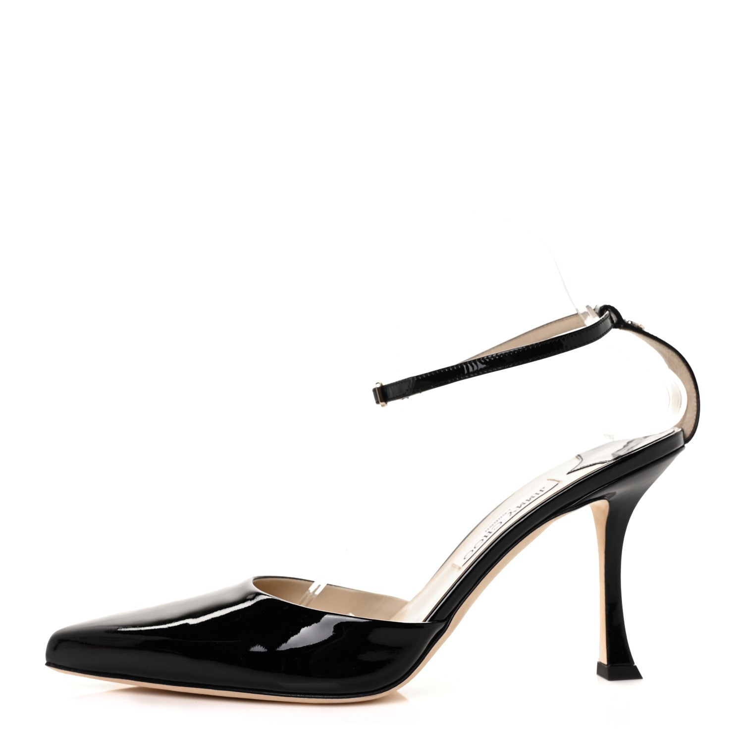 Jimmy Choo Gel Patent Calfskin Mair 90 Sandals 41.5 Black 1 of 7