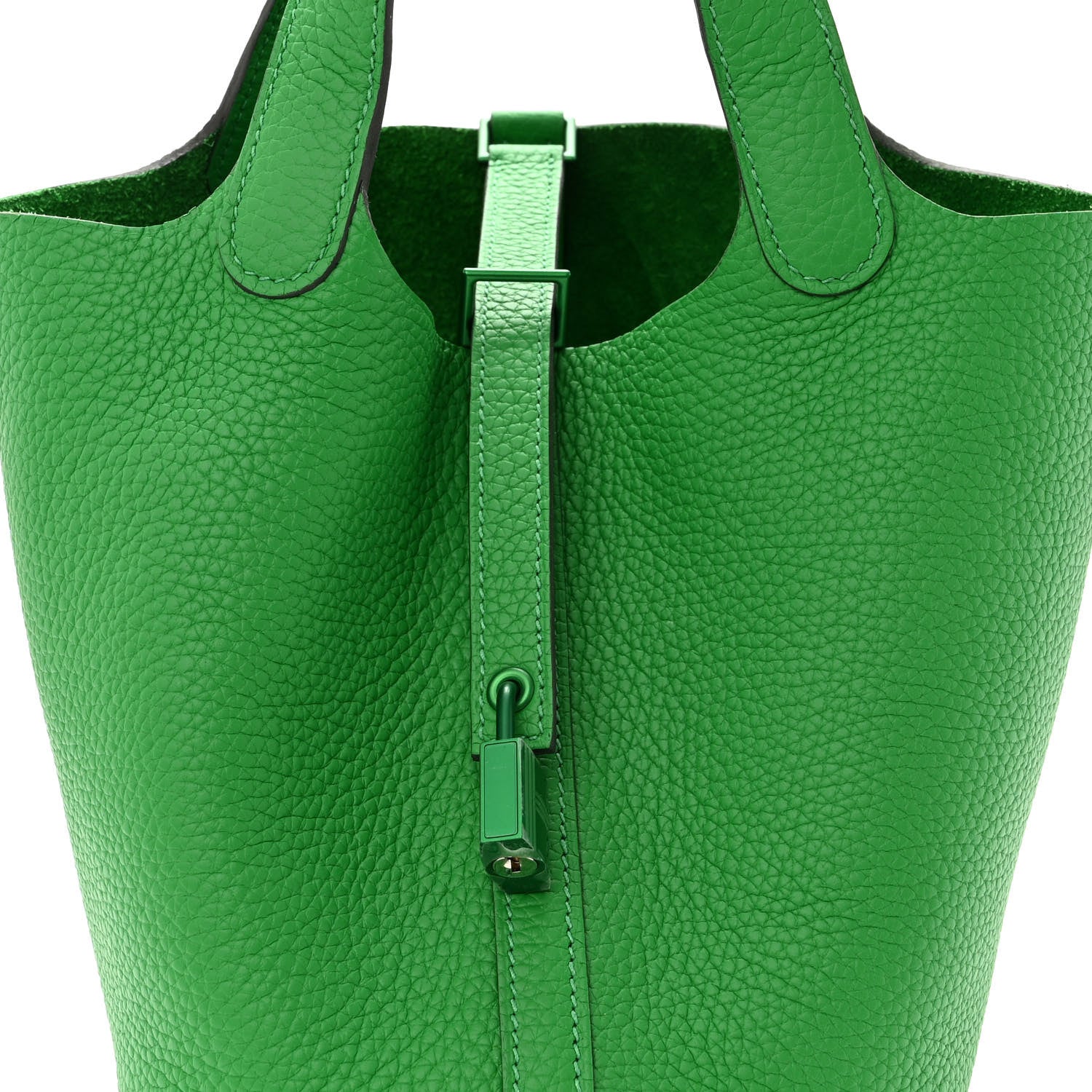Hermes Taurillon Clemence Monochrome Picotin Lock 18 PM Bambou 8 of 10