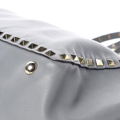 Valentino Garavani Vitello Small Rockstud Tote Grey 14 of 22