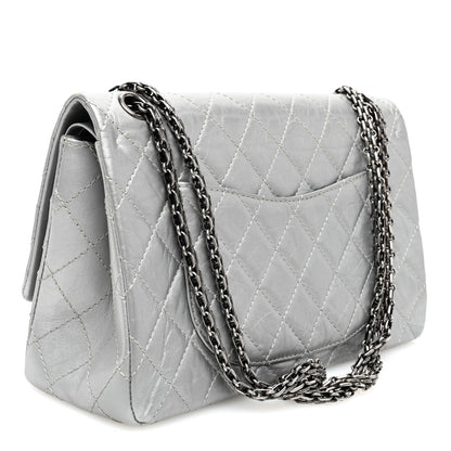 Chanel Metallic Aged Calfskin Quilted 2.55 Reissue 226 Flap Silver 3 of 10