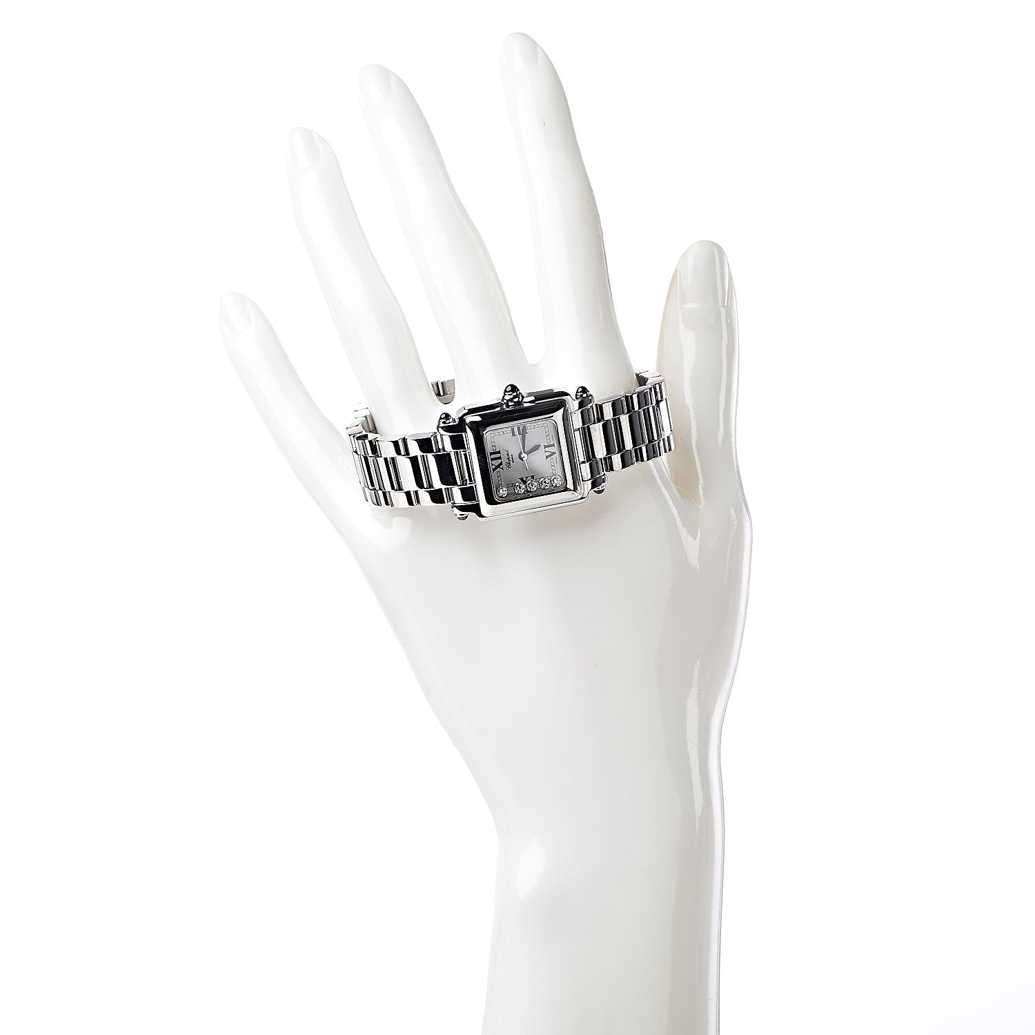 Chopard Stainless Steel 5 Diamond 23mm Happy Sport Quartz Watch 2 of 7